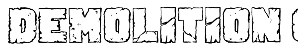 Demolition Crack font preview